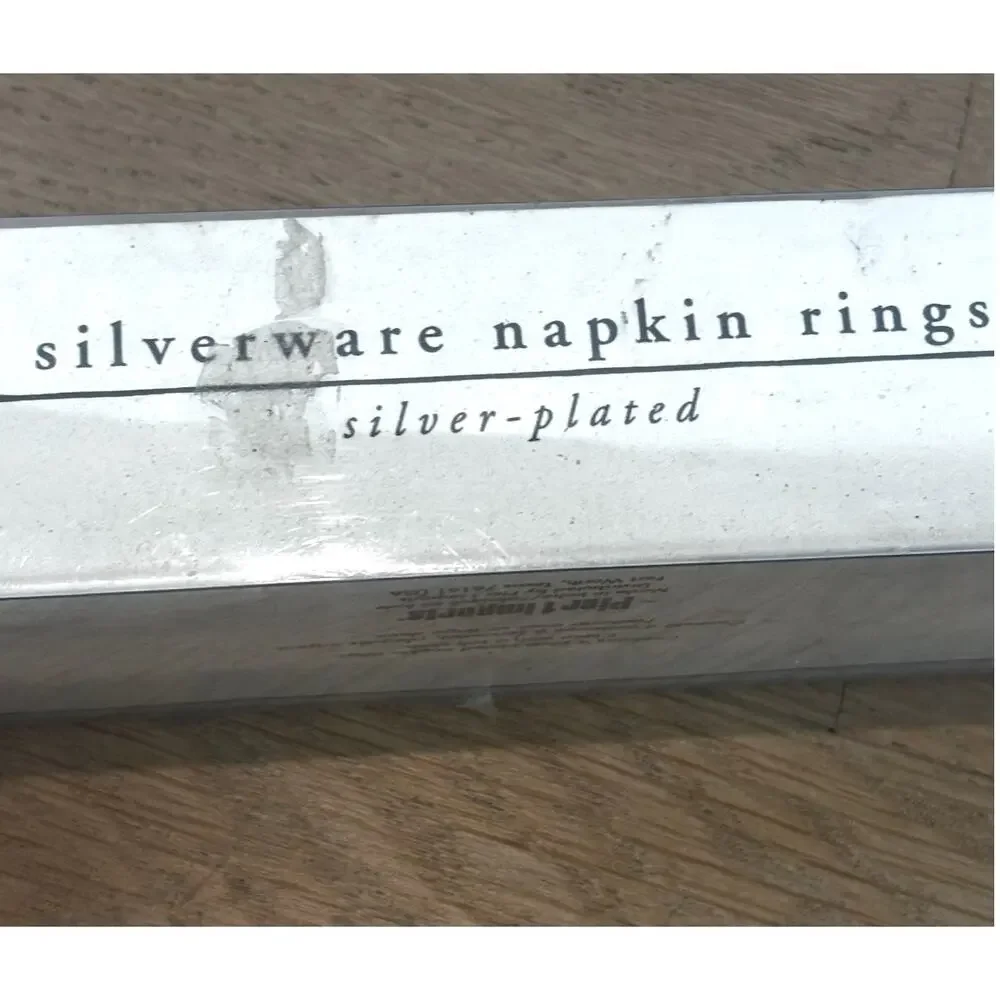 Pier 1 Imports silverware napkin rings knife and fork silver plated NWT